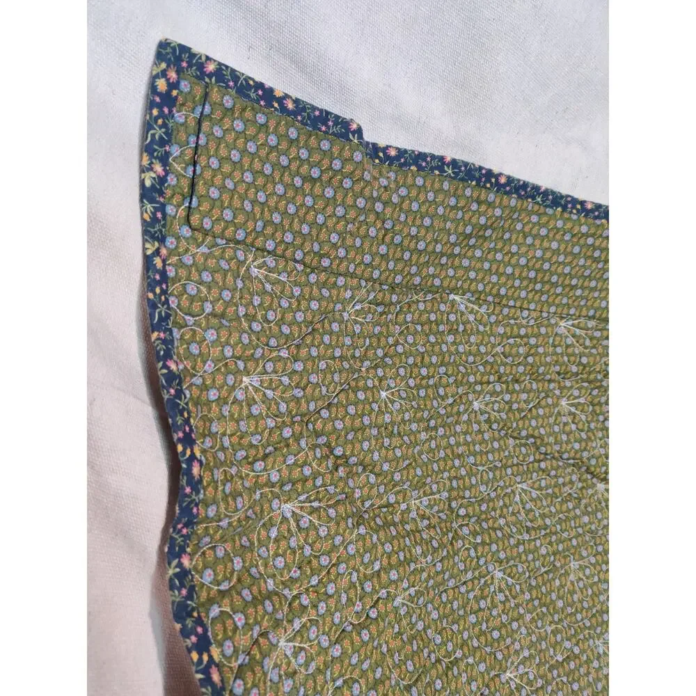 Vintage Dresden Plate Patchwork Quilt Handmade Cotton Floral Cottagecore 39